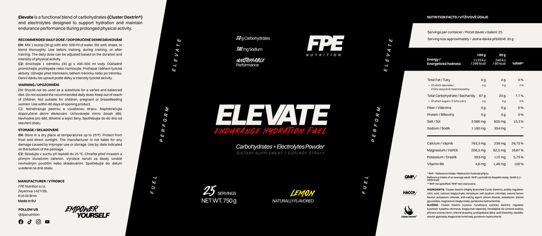 ELEVATE | Sacharidy + Elektrolyty (Kopie)